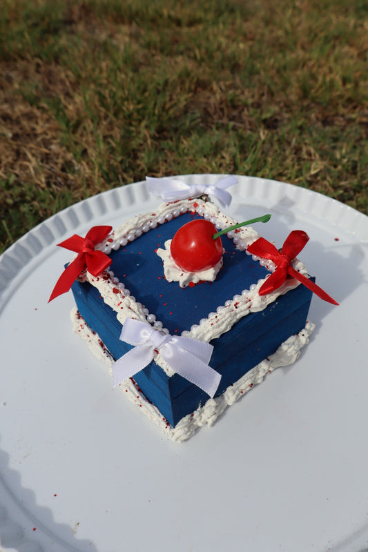Royal Blue - Cake Jewelry Box