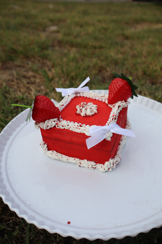 Red - Cake Jewelry Box