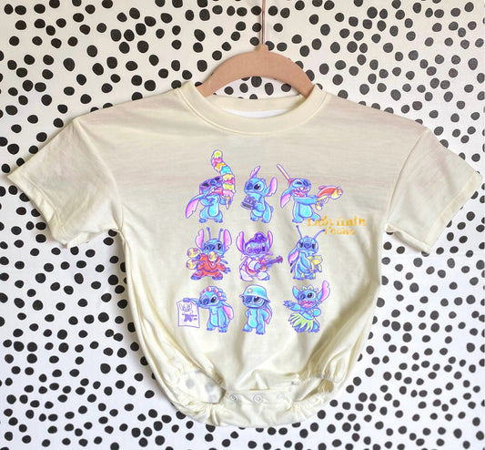 626 Collage - Cream Bubble Romper